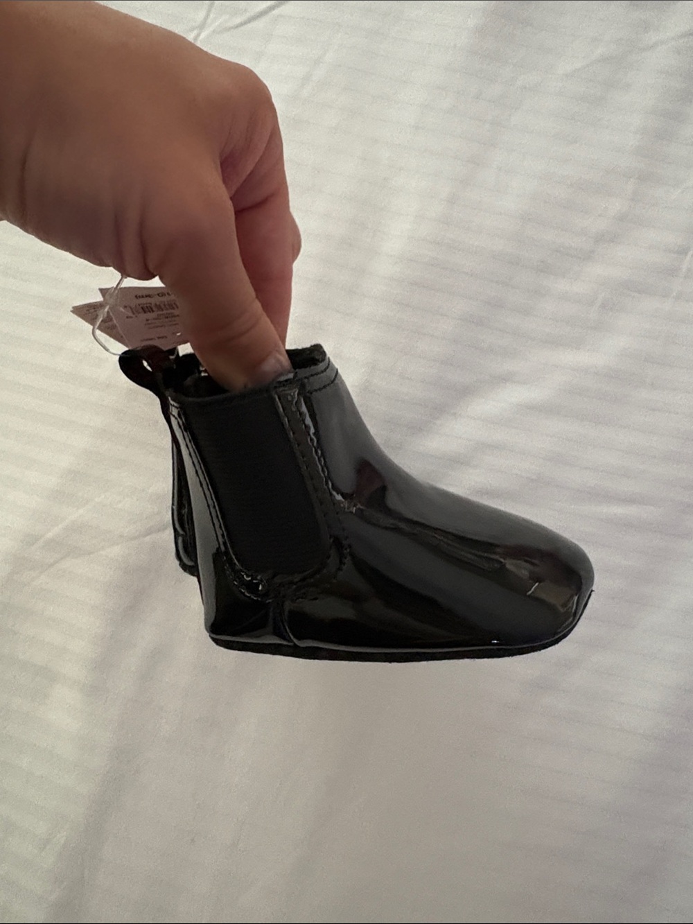 Baby Black Patent Chelsea Boot